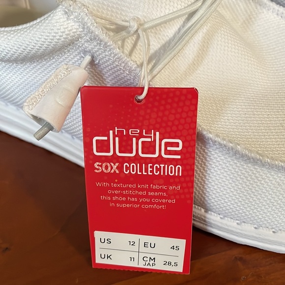 Hey Dudes Men’s Size 12 White - Picture 2 of 5